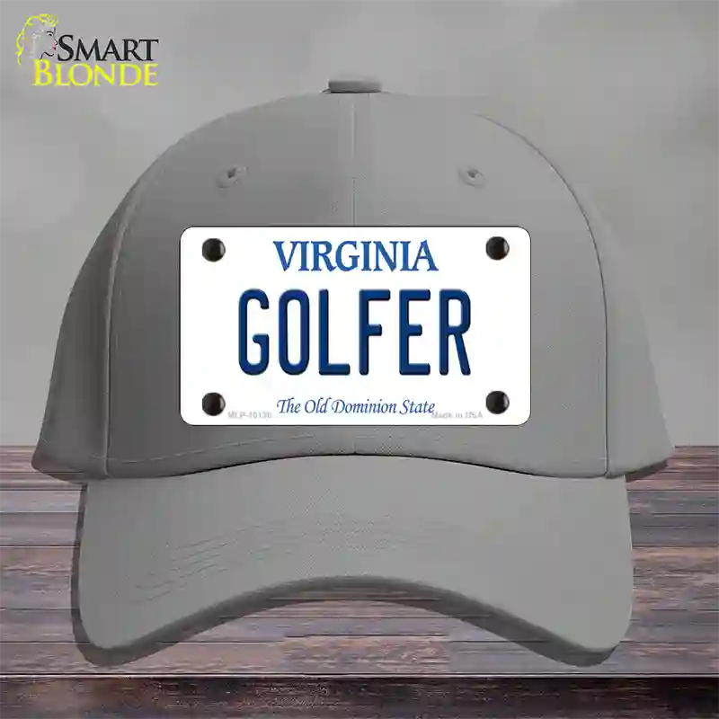 Golfer Virginia Novelty License Plate Hat Cotton / Gray