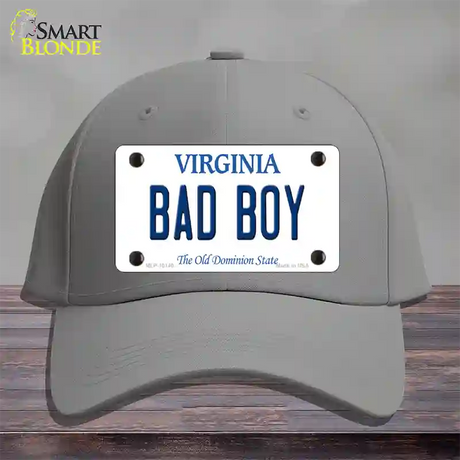 Bad Boy Virginia Novelty License Plate Hat Cotton / Gray