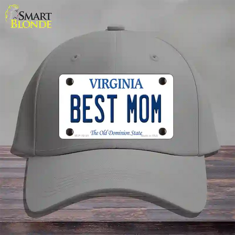 Best Mom Virginia Novelty License Plate Hat Cotton / Gray