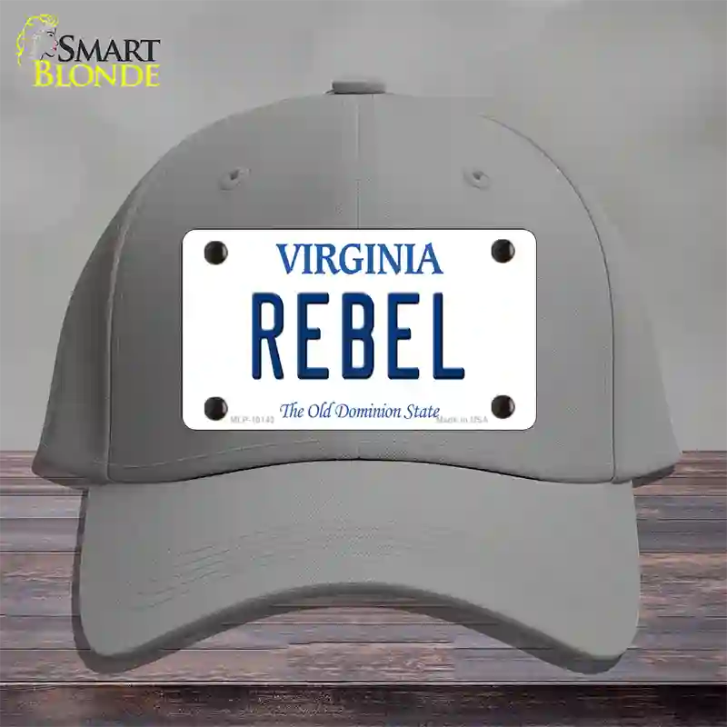 Rebel Virginia Novelty License Plate Hat Cotton / Gray