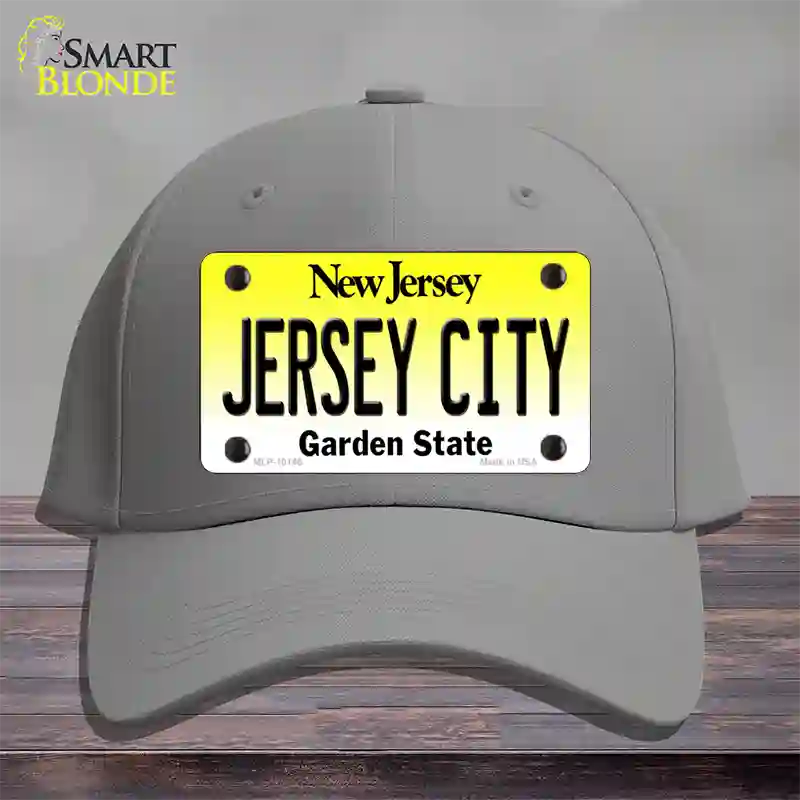 Jersey City New Jersey Novelty License Plate Hat Cotton / Gray