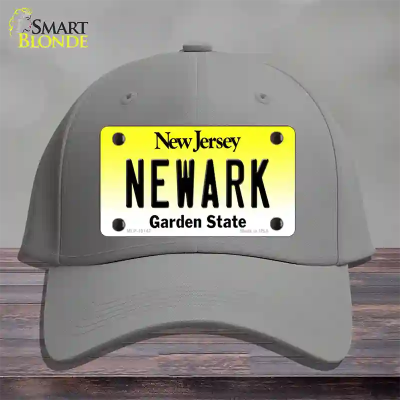 Newark New Jersey Novelty License Plate Hat Cotton / Gray