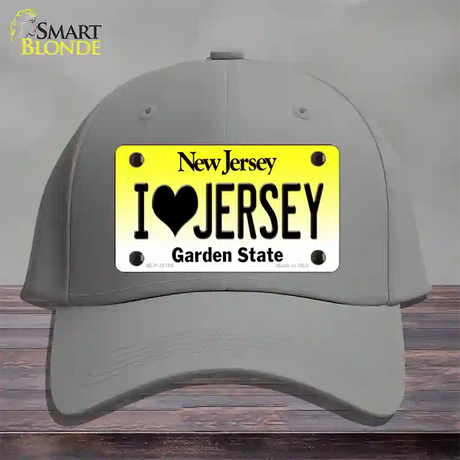 I Love Jersey New Jersey Novelty License Plate Hat Cotton / Gray