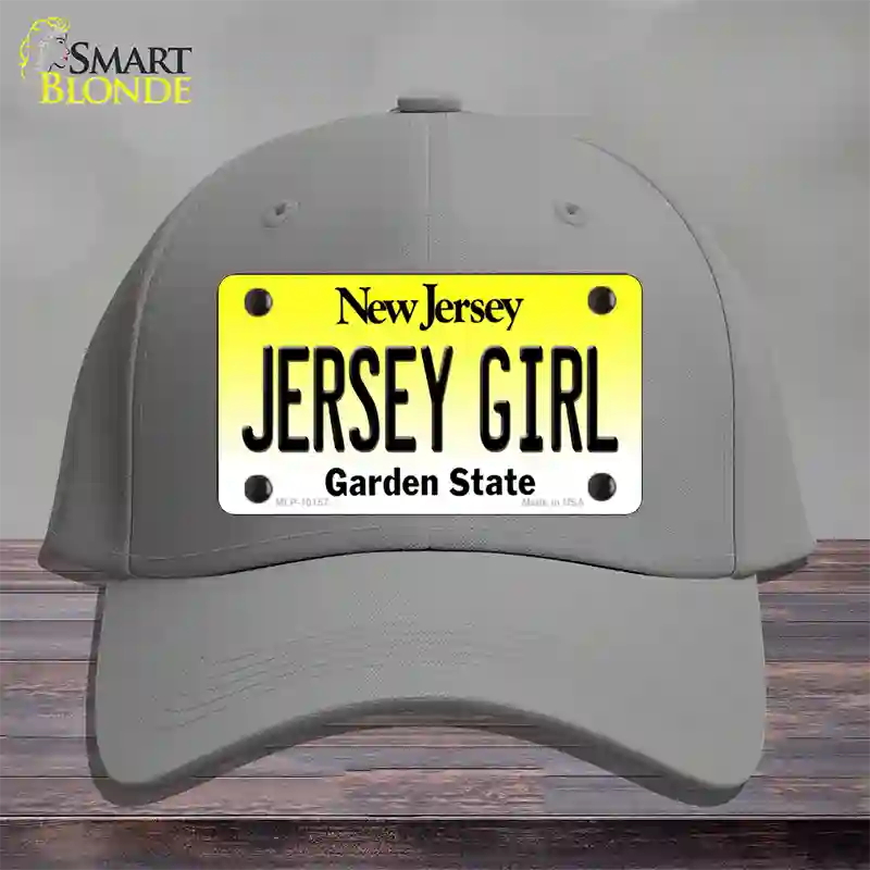 Jersey Girl New Jersey Novelty License Plate Hat Cotton / Gray