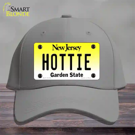 Hottie New Jersey Novelty License Plate Hat Cotton / Gray