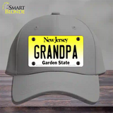 Grandpa New Jersey Novelty License Plate Hat Cotton / Gray