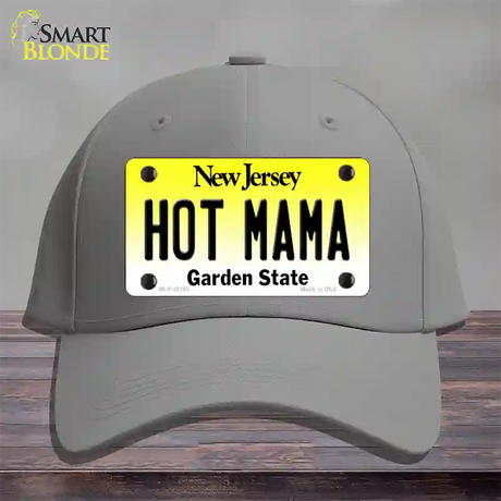 Hot Mama New Jersey Novelty License Plate Hat Cotton / Gray