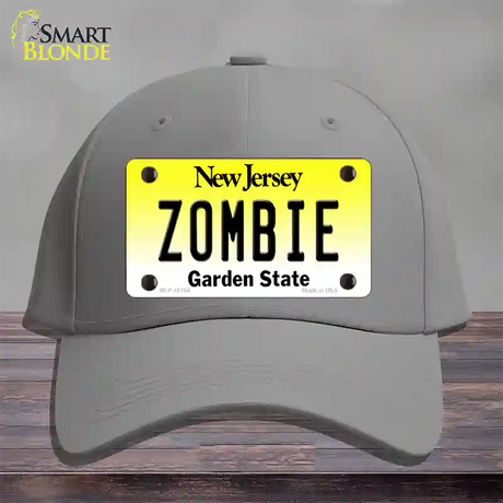 Zombie New Jersey Novelty License Plate Hat Cotton / Gray