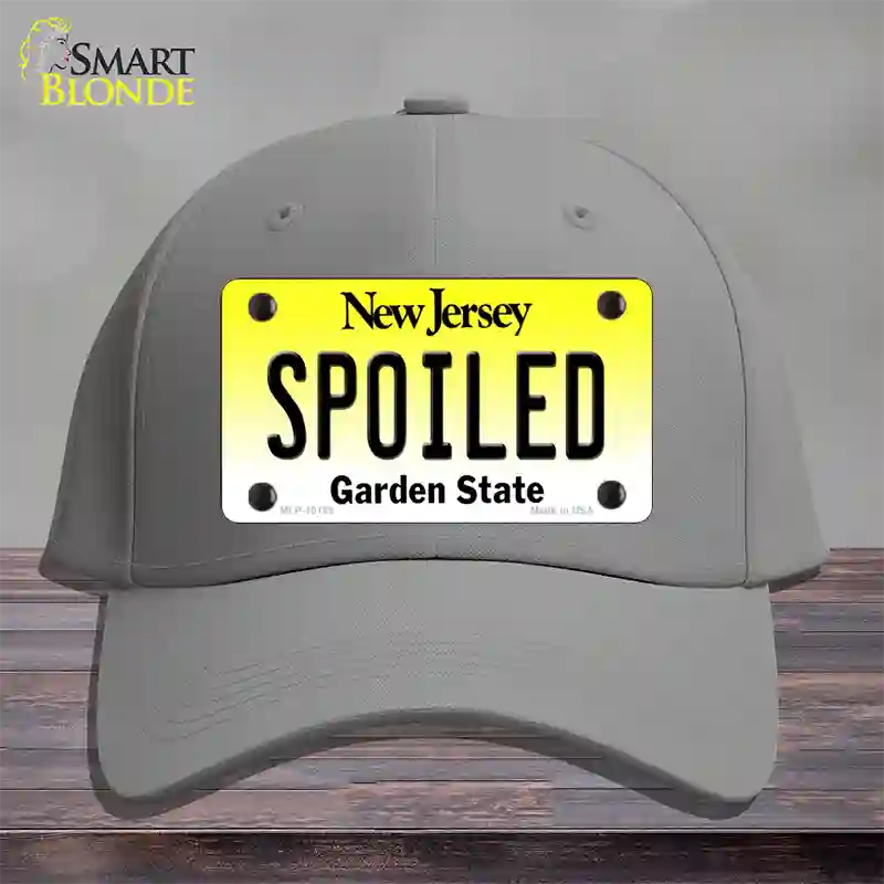 Spoiled New Jersey Novelty License Plate Hat Cotton / Gray