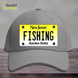 Fishing New Jersey Novelty License Plate Hat Cotton / Gray