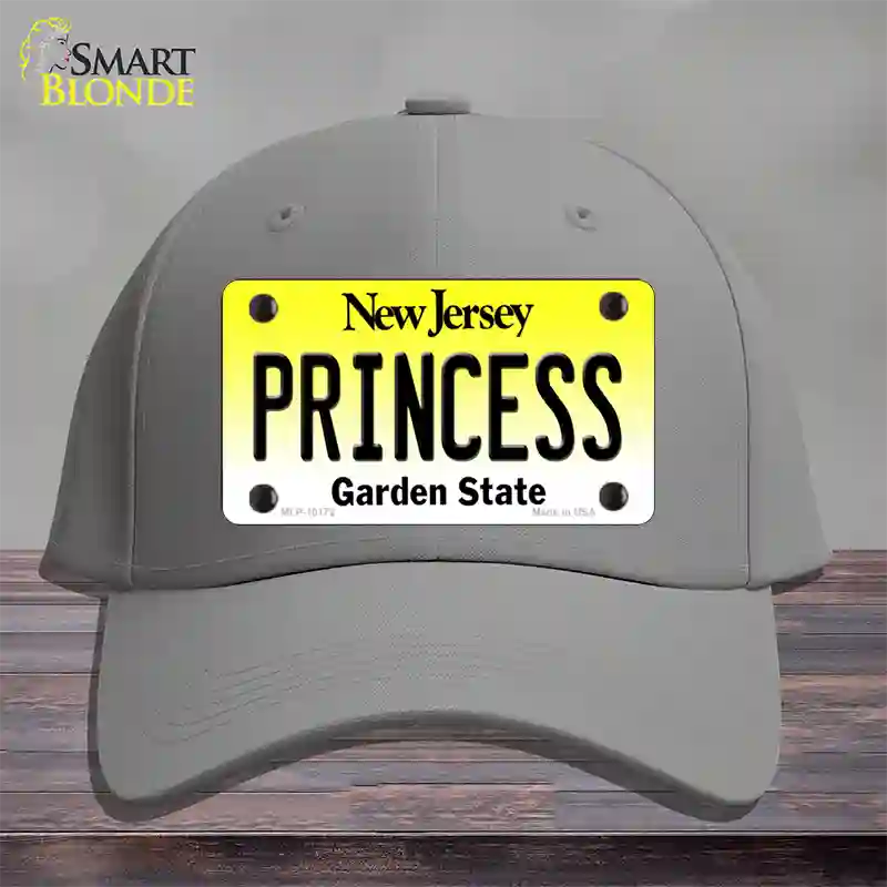 Princess New Jersey Novelty License Plate Hat Cotton / Gray