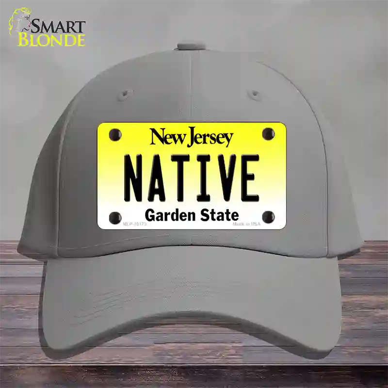 Native New Jersey Novelty License Plate Hat Cotton / Gray