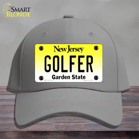 Golfer New Jersey Novelty License Plate Hat Cotton / Gray