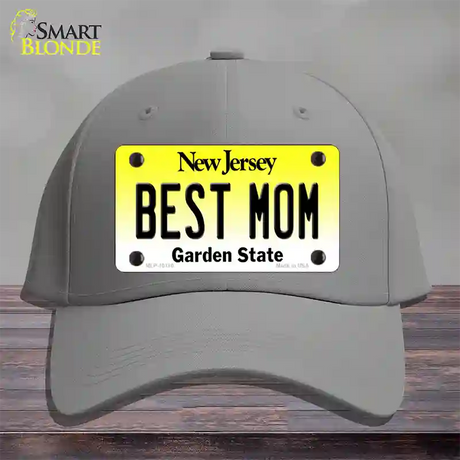 Best Mom New Jersey Novelty License Plate Hat Cotton / Gray