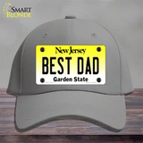 Best Dad New Jersey Novelty License Plate Hat Cotton / Gray