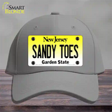 Sandy Toes New Jersey Novelty License Plate Hat Cotton / Gray