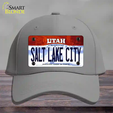 Salt Lake City Utah Novelty License Plate Hat Cotton / Gray