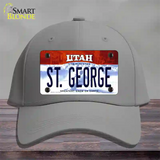 St George Utah Novelty License Plate Hat Cotton / Gray