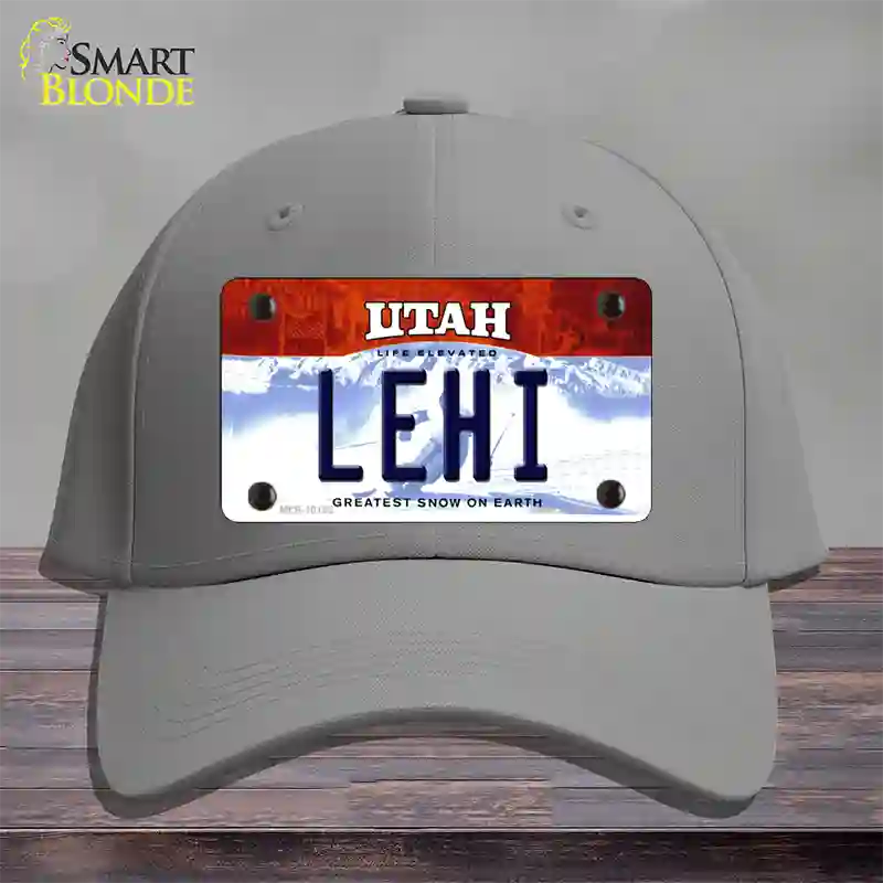 Lehi Utah Novelty License Plate Hat Cotton / Gray