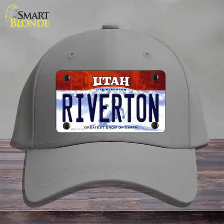 Riverton Utah Novelty License Plate Hat Cotton / Gray