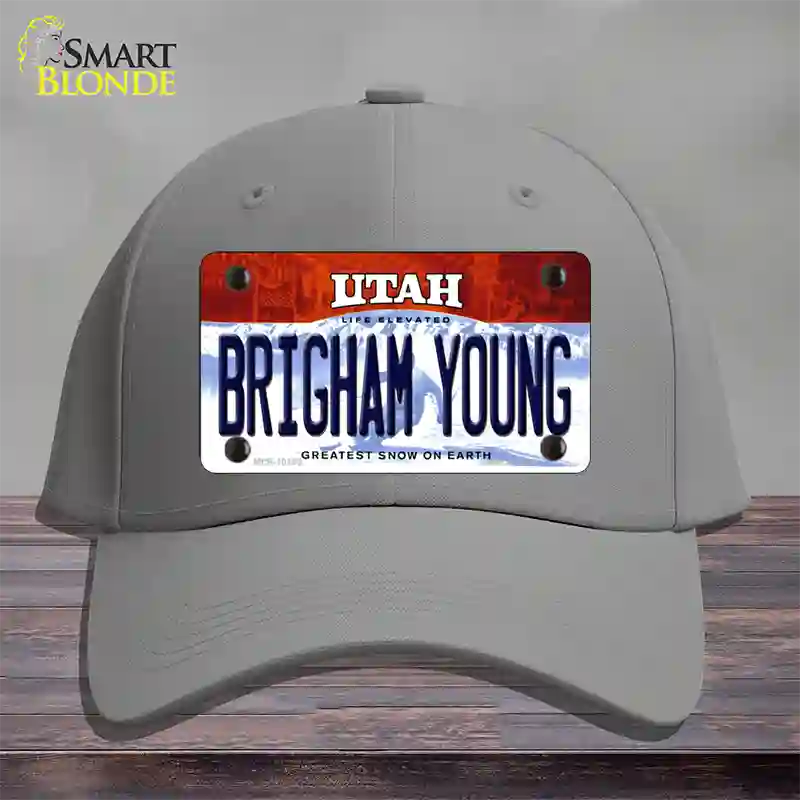 Brigham Young Utah Novelty License Plate Hat Cotton / Gray