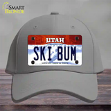 Ski Bum Utah Novelty License Plate Hat Cotton / Gray