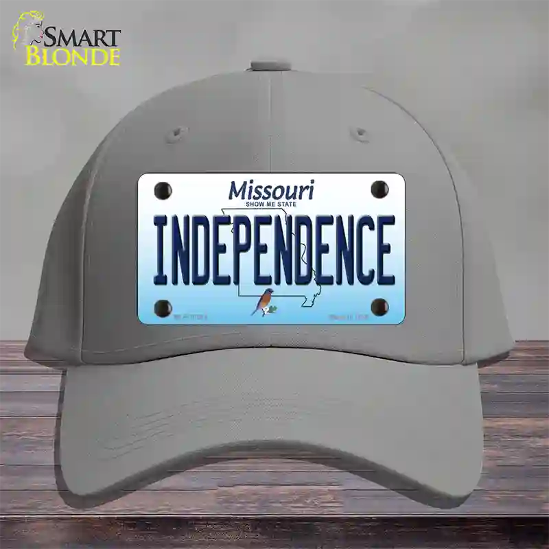 Independence Missouri Novelty License Plate Hat Cotton / Gray