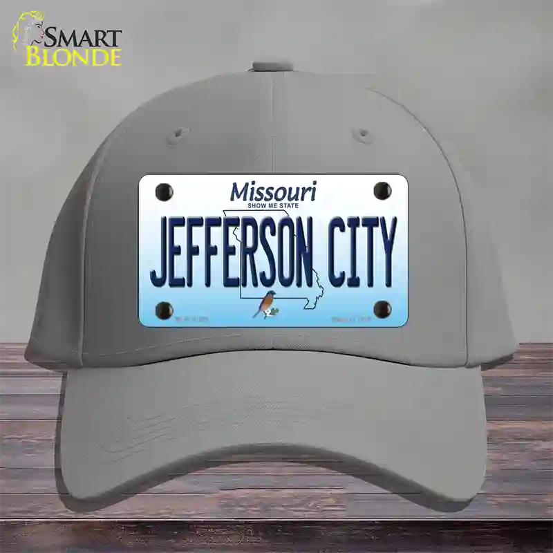 Jefferson City Missouri Novelty License Plate Hat Cotton / Gray