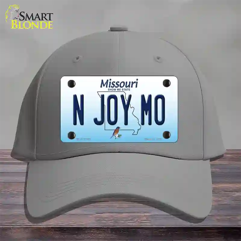 N Joy MO Missouri Novelty License Plate Hat Cotton / Gray