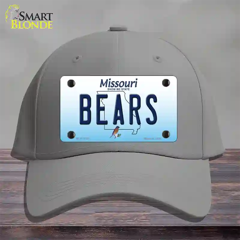 Bears Missouri Novelty License Plate Hat Cotton / Gray