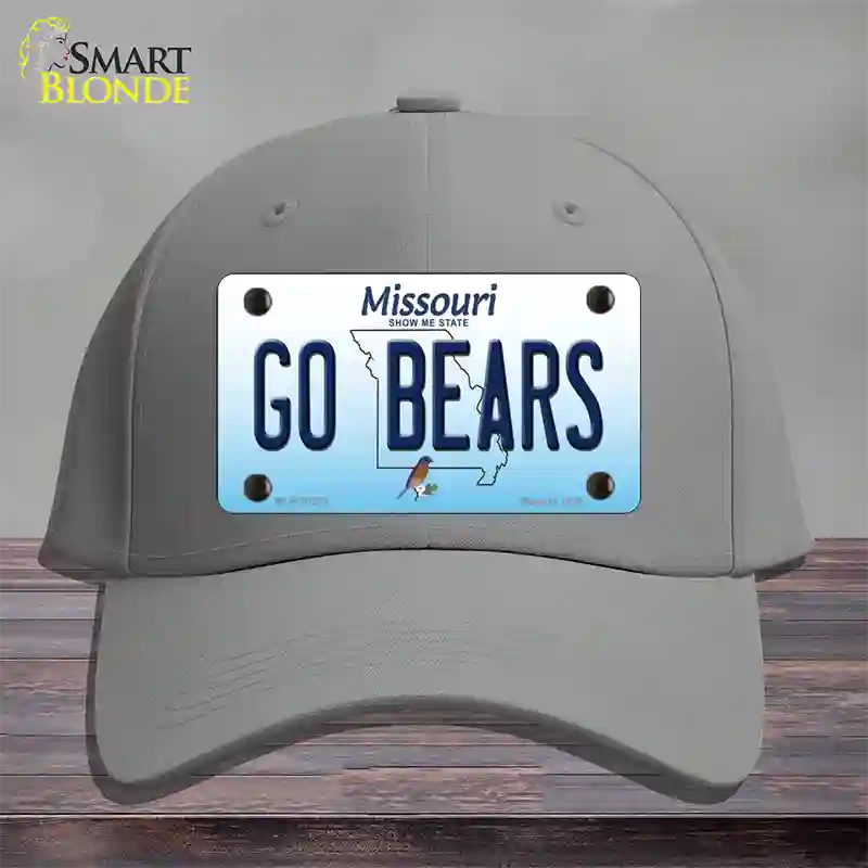 Go Bears Missouri Novelty License Plate Hat Cotton / Gray