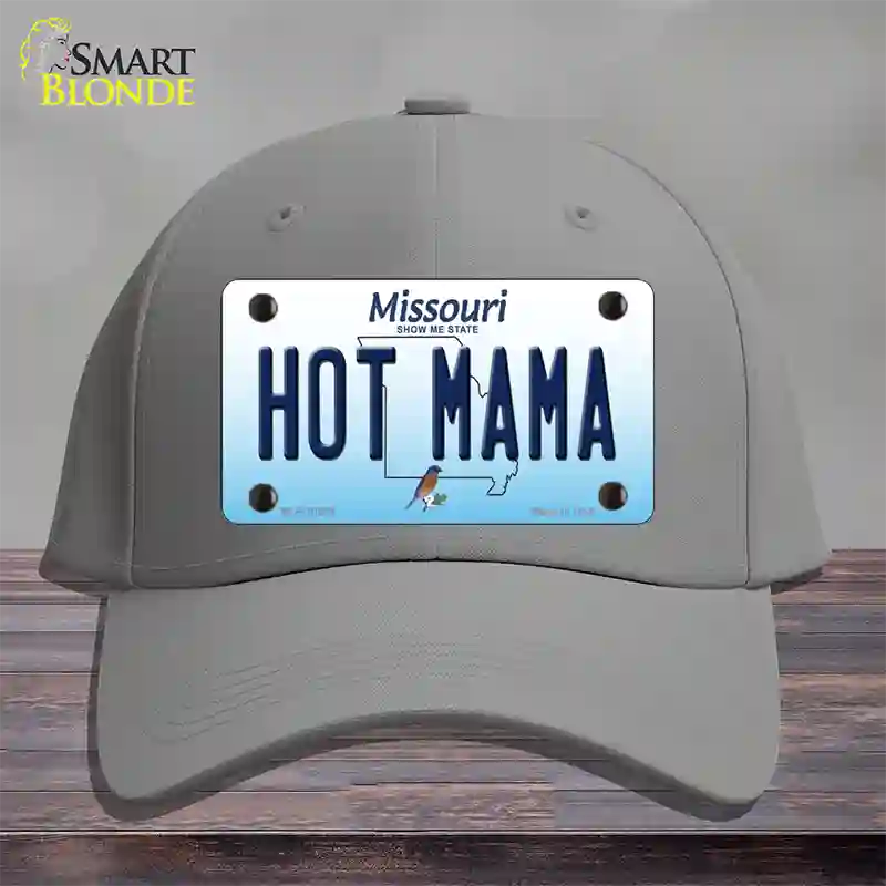 Hot Mama Missouri Novelty License Plate Hat Cotton / Gray