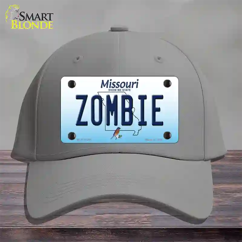 Zombie Missouri Novelty License Plate Hat Cotton / Gray