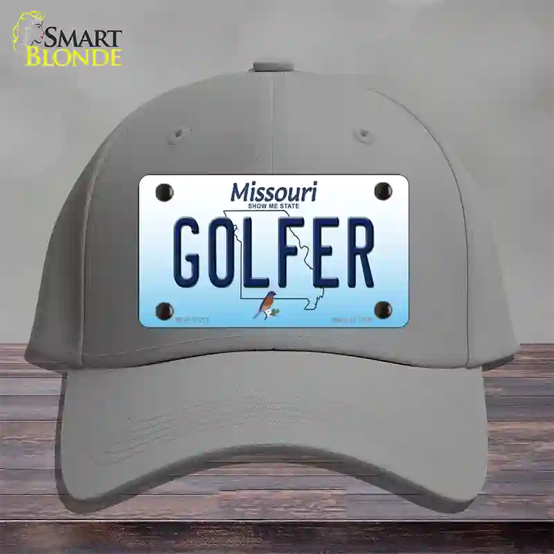 Golfer Missouri Novelty License Plate Hat Cotton / Gray