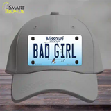 Bad Girl Missouri Novelty License Plate Hat Cotton / Gray