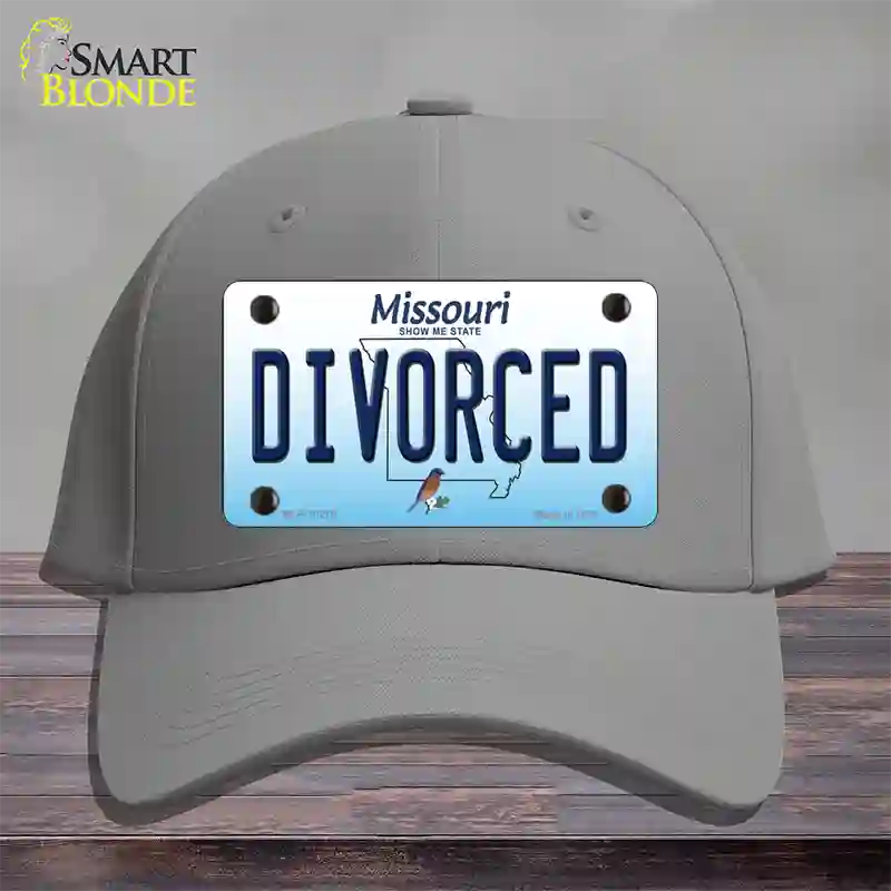 Divorced Missouri Novelty License Plate Hat Cotton / Gray