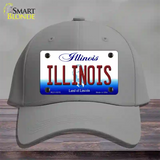 Illinois Land of Lincoln Novelty License Plate Hat Cotton / Gray