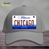 Chicago Illinois Novelty License Plate Hat Cotton / Gray