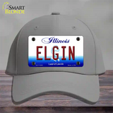 Elgin Illinois Novelty License Plate Hat Cotton / Gray