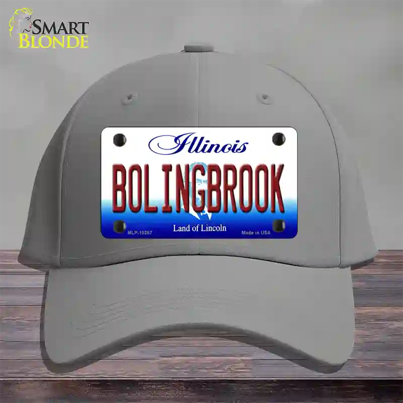 Bolingbrook Illinois Novelty License Plate Hat Cotton / Gray