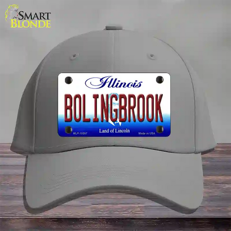 Bolingbrook Illinois Novelty License Plate Hat Cotton / Gray