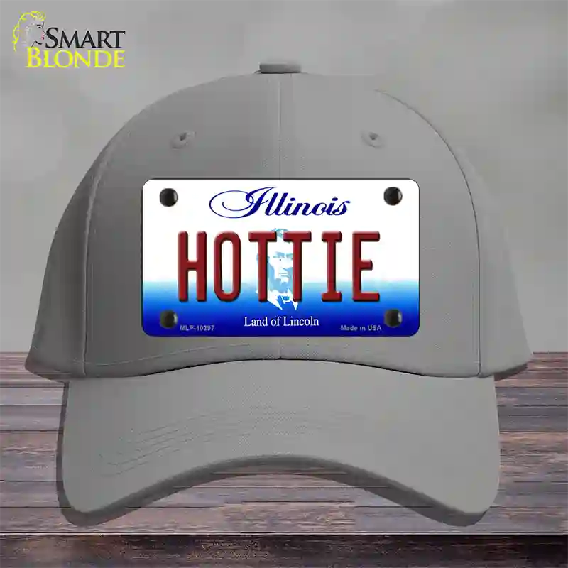 Hottie Illinois Novelty License Plate Hat Cotton / Gray