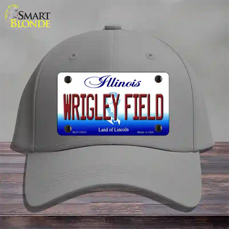 Wrigley Field Illinois Novelty License Plate Hat Cotton / Gray