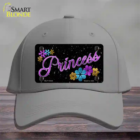 Princess Glitter Novelty License Plate Hat Cotton / Gray