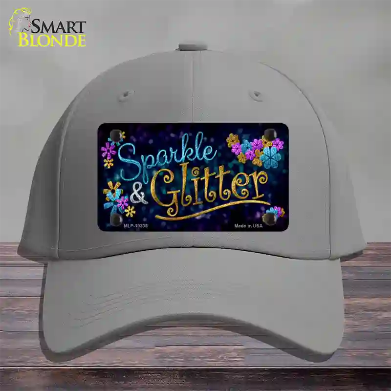 Sparkle And Glitter Novelty License Plate Hat Cotton / Gray