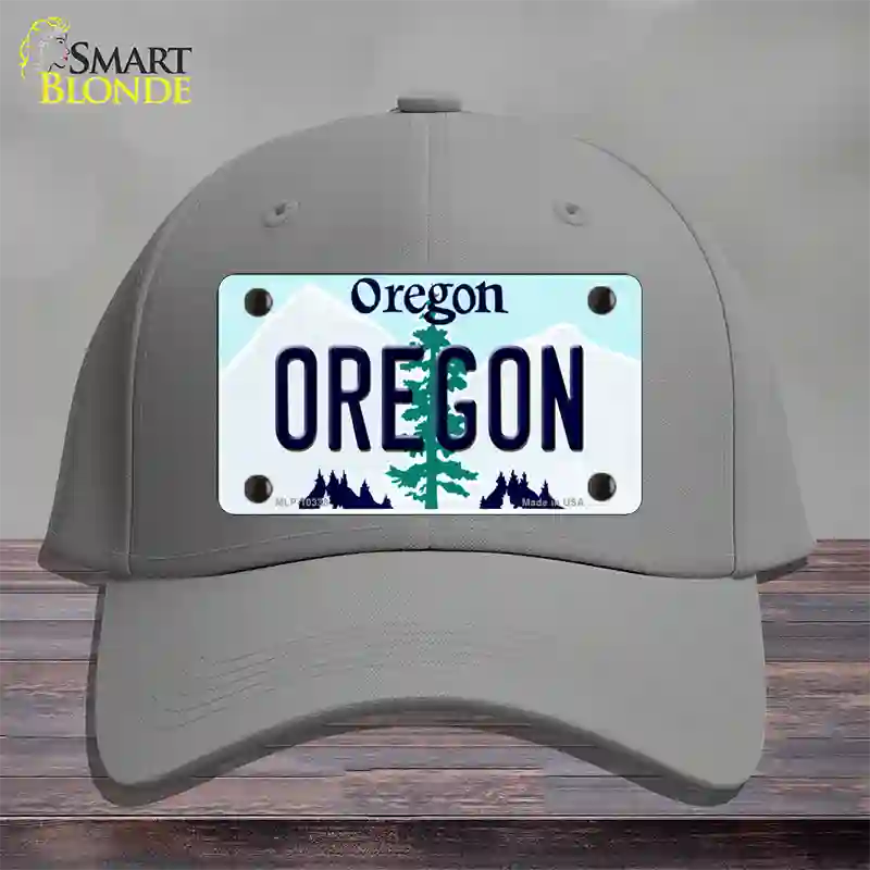 Oregon Tree Novelty License Plate Hat Cotton / Gray