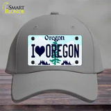 I Love Oregon Novelty License Plate Hat Cotton / Gray