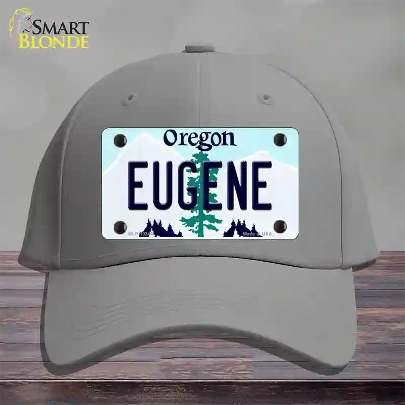 Eugene Oregon Novelty License Plate Hat Cotton / Gray