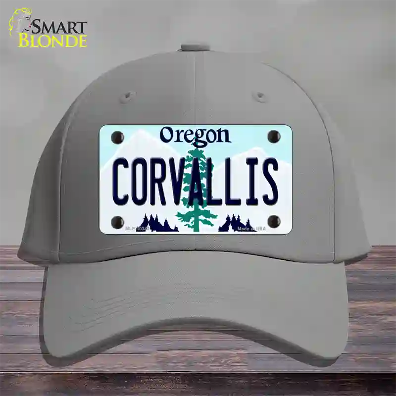 Corvallis Oregon Novelty License Plate Hat Cotton / Gray