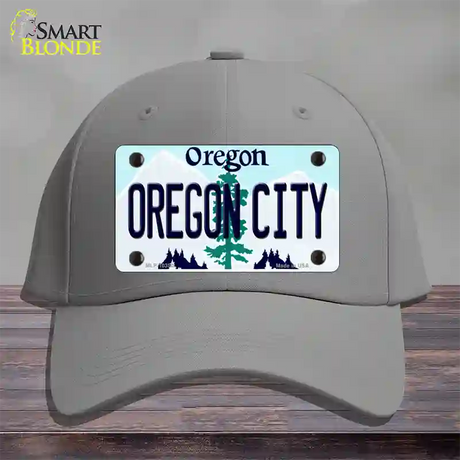 Oregon City Oregon Novelty License Plate Hat Cotton / Gray